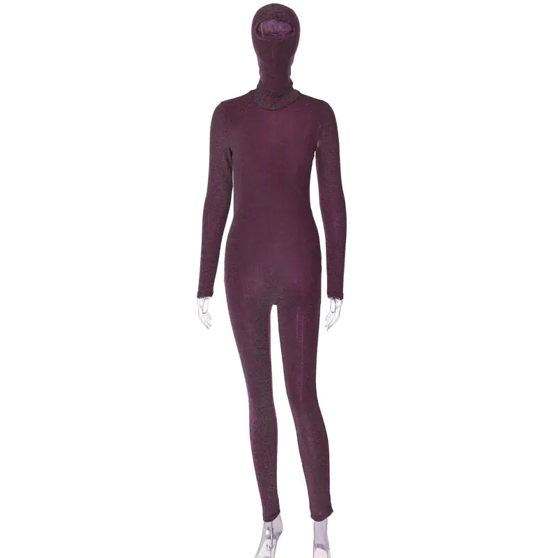 New Women's Long Sleeve High Neck Jumper Bodysuit