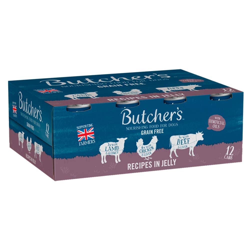 Butcher's Recipes in Jelly Dog Food Tins Variety Pack 24x400g