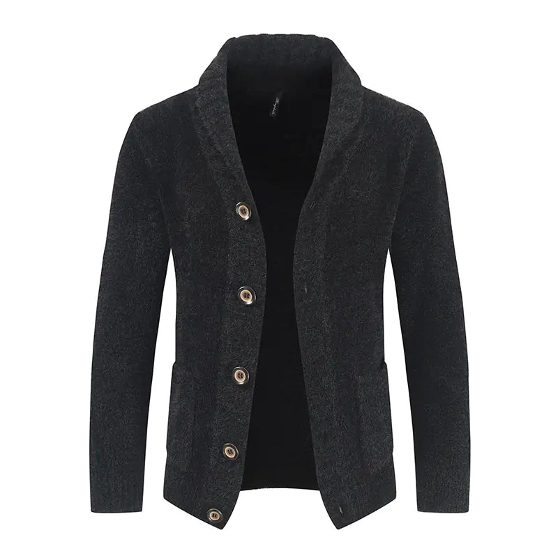 Men's Trendy Single-Breasted Lapel Sweater