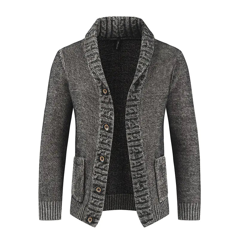 Men's Trendy Single-Breasted Lapel Sweater