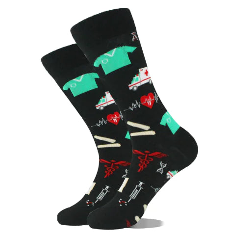 Fashion Printed Long Cotton Socks