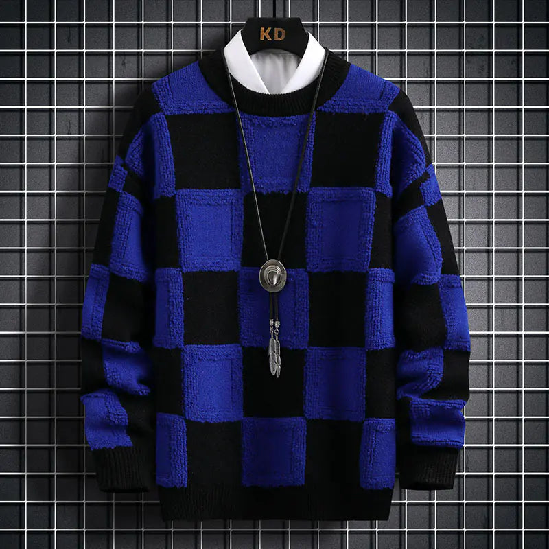 Men's Slim-fit Knitted Long-sleeve Round Neck Sweater