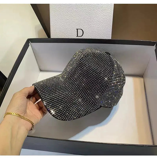 Handmade Solid Color Diamond Cap