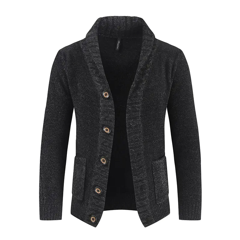 Men's Trendy Single-Breasted Lapel Sweater