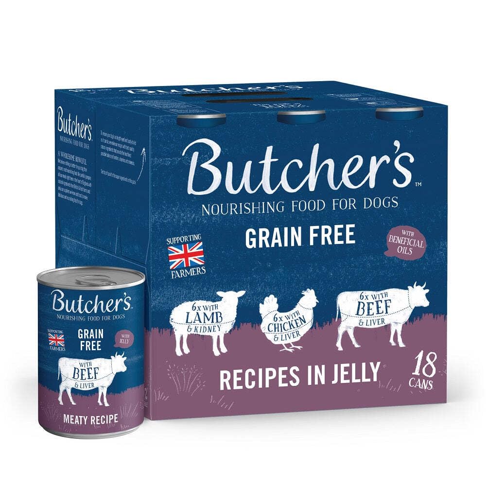 Butcher's Recipes in Jelly Dog Food Tins Variety Pack 24x400g