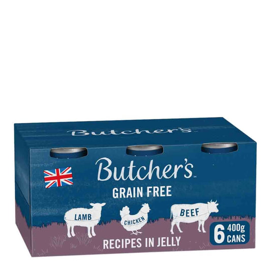 Butcher's Recipes in Jelly Dog Food Tins Variety Pack 24x400g