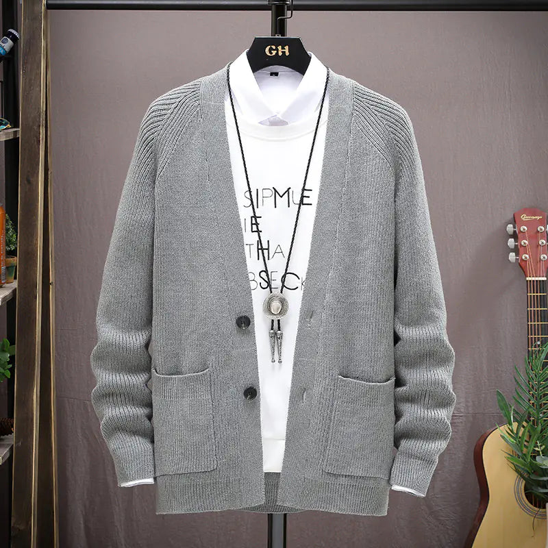 Stand-up Collar Sweater Coat