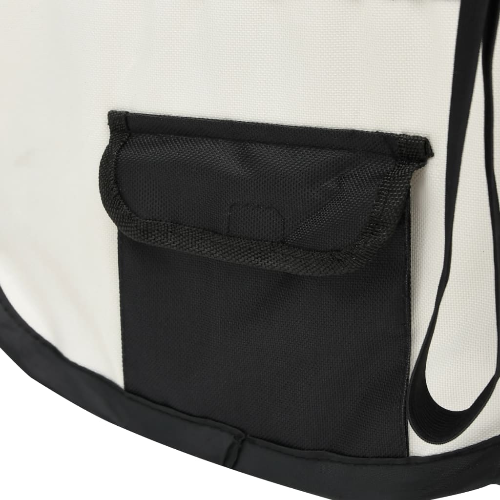 NNEVL Foldable Dog Playpen with Carrying Bag Black 125x125x61 cm