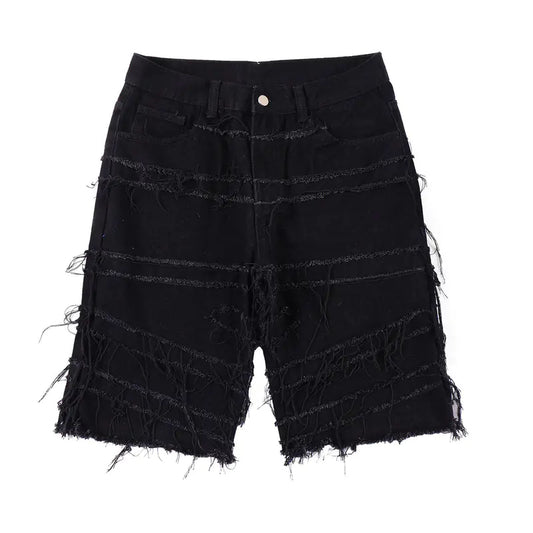 Niche Tassel Design Five-Point Pants