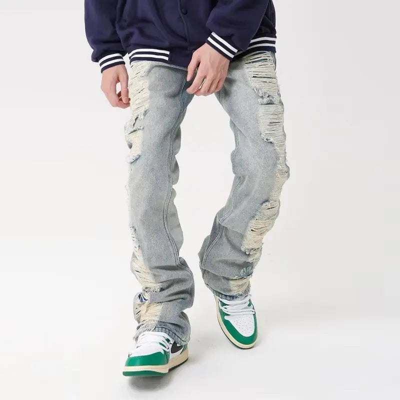 Men's Straight Leg Micro Elastic Artistic Trousers