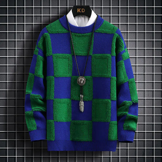 Men's Slim-fit Knitted Long-sleeve Round Neck Sweater