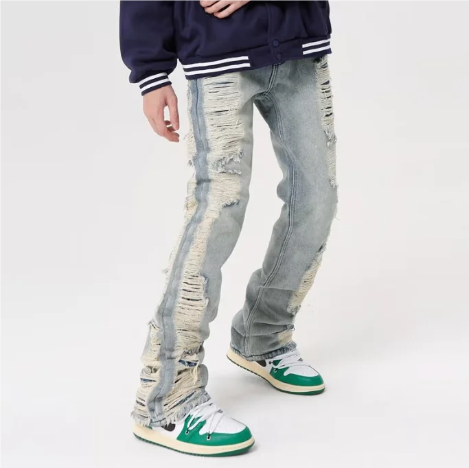 Men's Straight Leg Micro Elastic Artistic Trousers