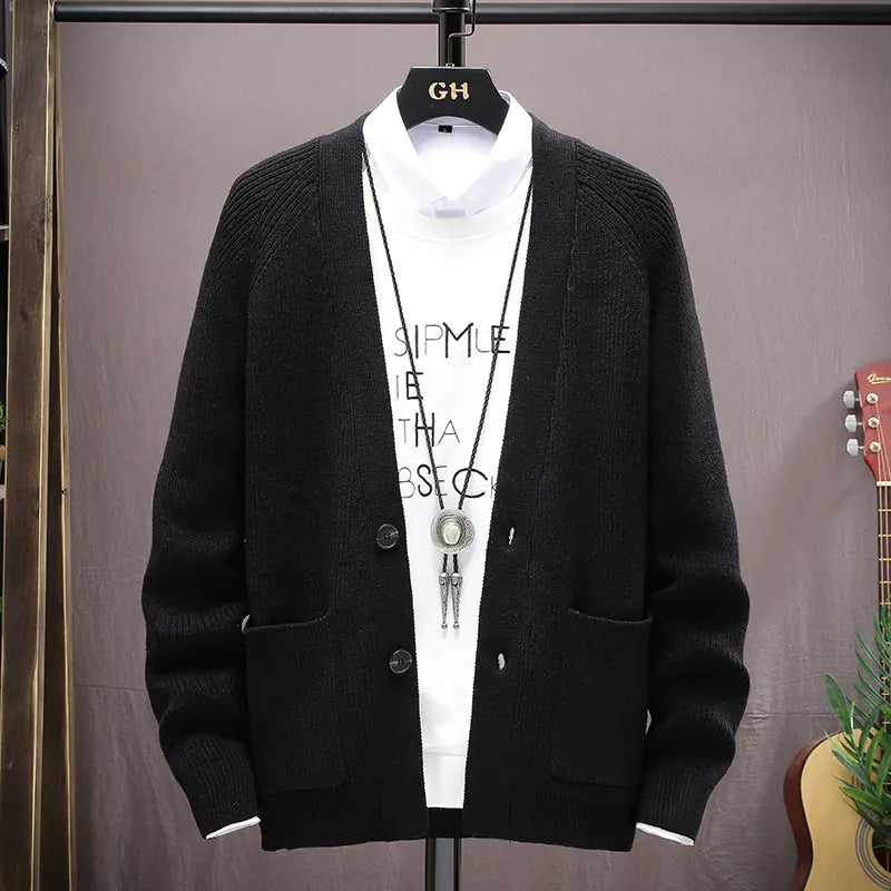 Stand-up Collar Sweater Coat