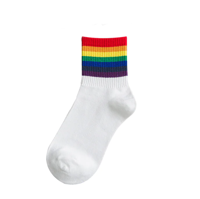 Striped Cotton Socks in Simple College Style
