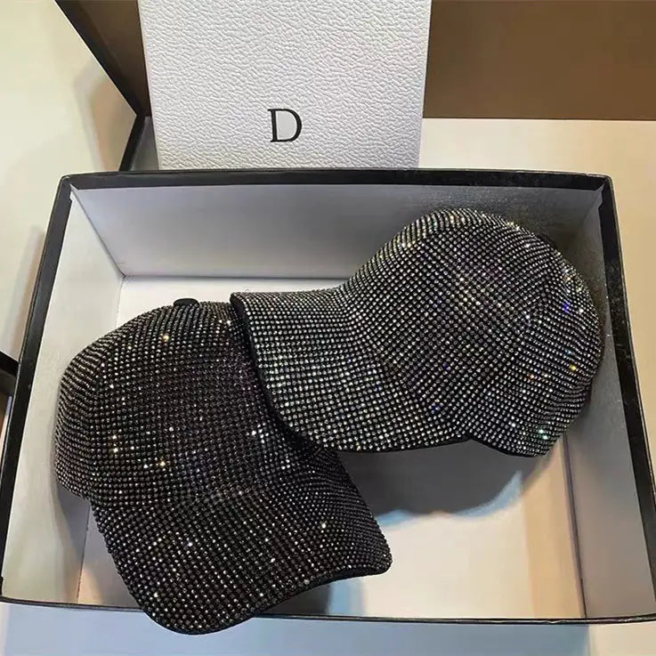 Handmade Solid Color Diamond Cap