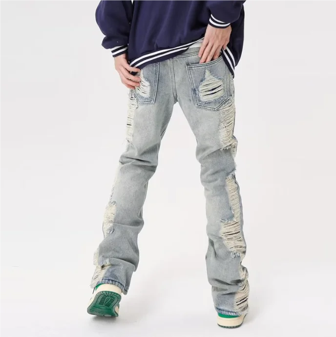 Men's Straight Leg Micro Elastic Artistic Trousers