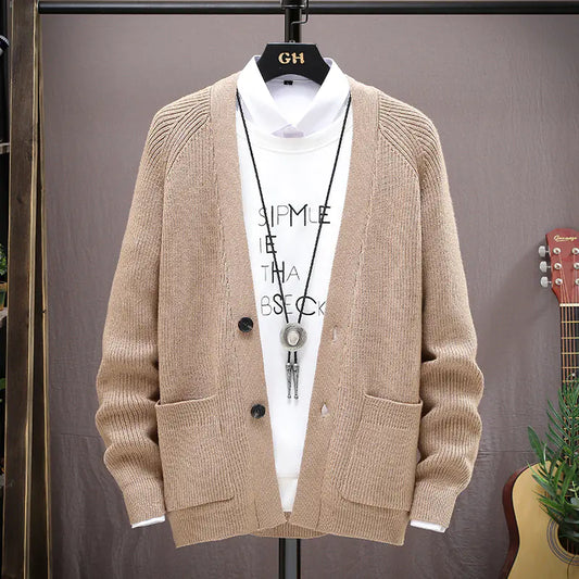 Stand-up Collar Sweater Coat