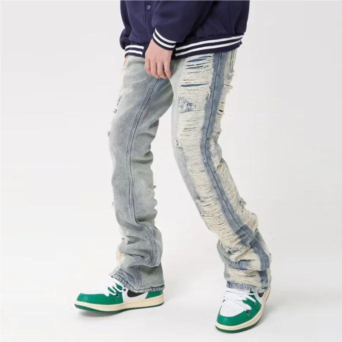Men's Straight Leg Micro Elastic Artistic Trousers