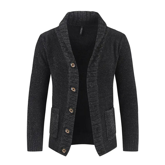 Men's Trendy Single-Breasted Lapel Sweater